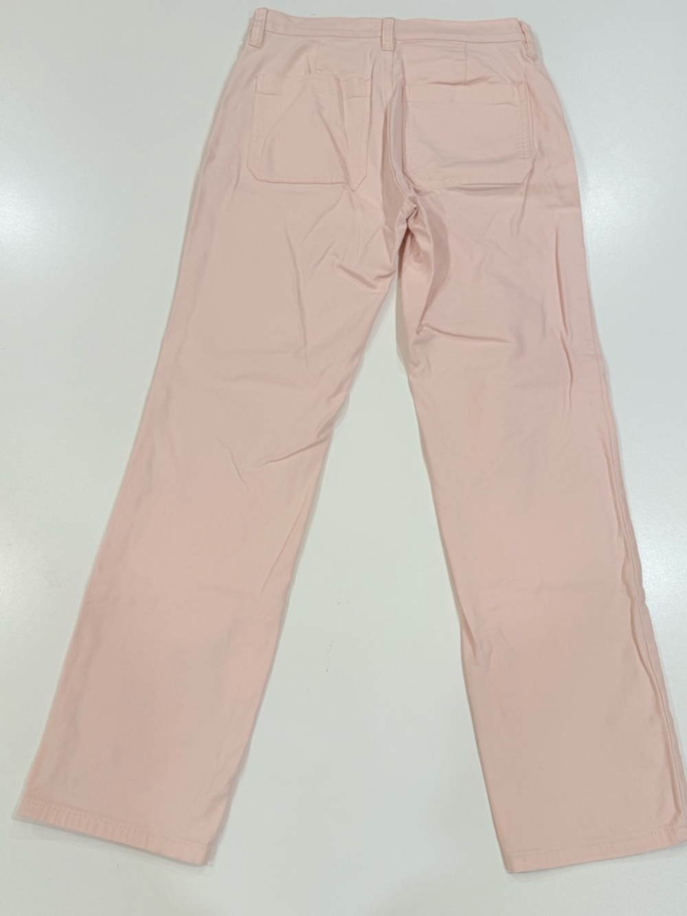 J.Crew Blush Pink Straight Leg Pants Size 24 High Rise Cotton Stretch - Picture 7 of 10